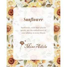 Miss Adola Aesthetic Canvas Tote Bag with Inner Pocket for Women, Cloth Cotton Totes Bag with Pattern for Shopping, Gym, Sunflower