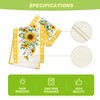 Sunflower Leaves Flowers 210 GSM Summer Table Runner, Seasonal Kitchen