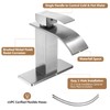FRANSITON Brushed Nickel Waterfall Bathroom Faucet Lavatory Single Handle 1
