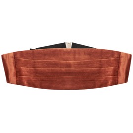 Bronze Textured Velvet Cummerbund