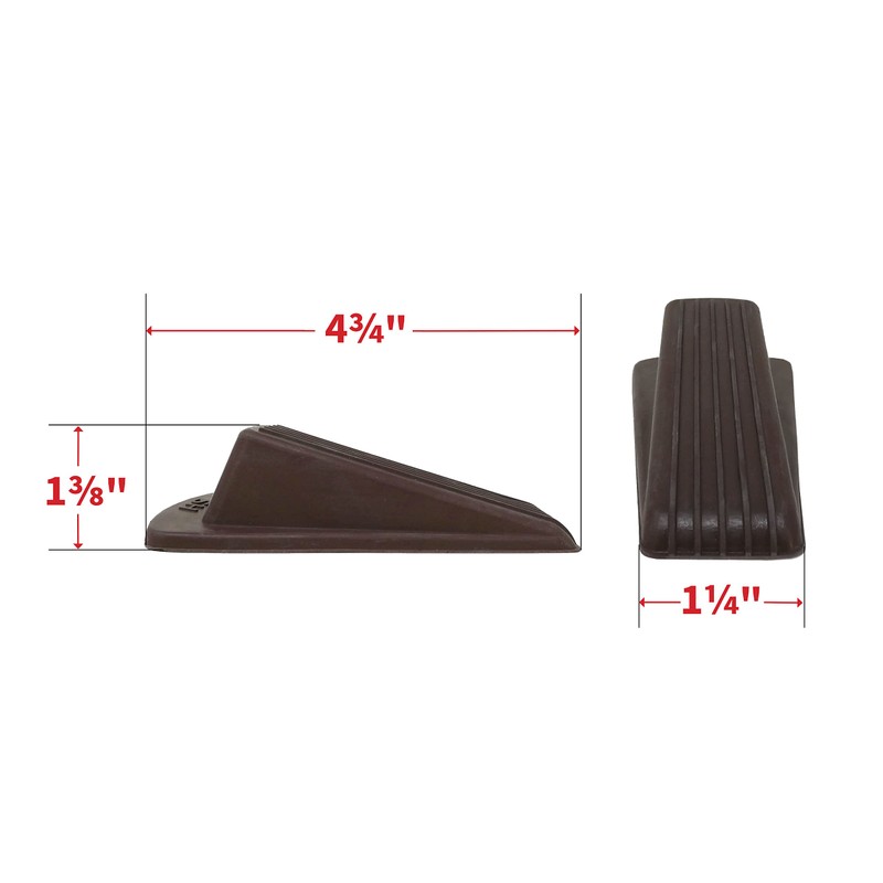 Shepherd Hardware 9133 Heavy Duty Rubber Door Wedge, Brown