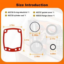 Phyxlyn Nailer Rebuild Kit Replacement for Paslode 3150 3175 3200 3250 Series Nailer Replace Parts with 402707 Gasket Cover 402725 Cylinder Seal 403700 O-Ring Rebuild Kit 405243 Flange Sleeve