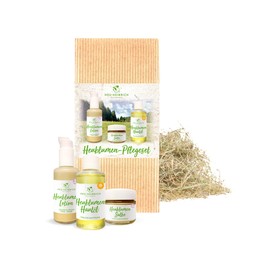 HEU-HEINRICH® Hay Flower Natural Cosmetics 3-Piece Care Set - Skin Oil - Lotion - Ointment - Set as Wellness Skin Oil for Dry Skin, Natural Cosmetics, Essential Oils for Every Day