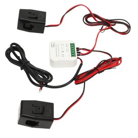 Smart Energy Meter Single Phase Consumption Monitor Power Meter for Tuya App Monitoring 2x 120A CT Clamp Sensors Electricity Usage Real-Time Monitoring for Solar & Grid Usage 90‑250VAC