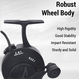 Metal Wire Cup Ice Fishing Reel Raft Fishing Wheel Front Fishing Wheel for Ice Fishing