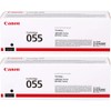 Canon Genuine 055 Black Toner Cartridge 2-Pack