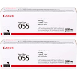 Canon Genuine 055 Black Toner Cartridge 2-Pack