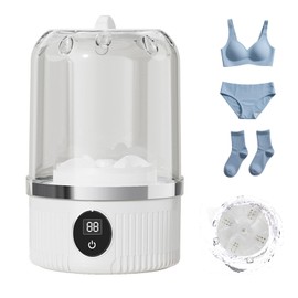 Underwear Washer, Portable Mini Washing Machine, Rechargeable Cordless Washing-Machine, Small Washer Is Suitable for Cleans Small Laundry Items, Socks, Underwear, Baby Clothes