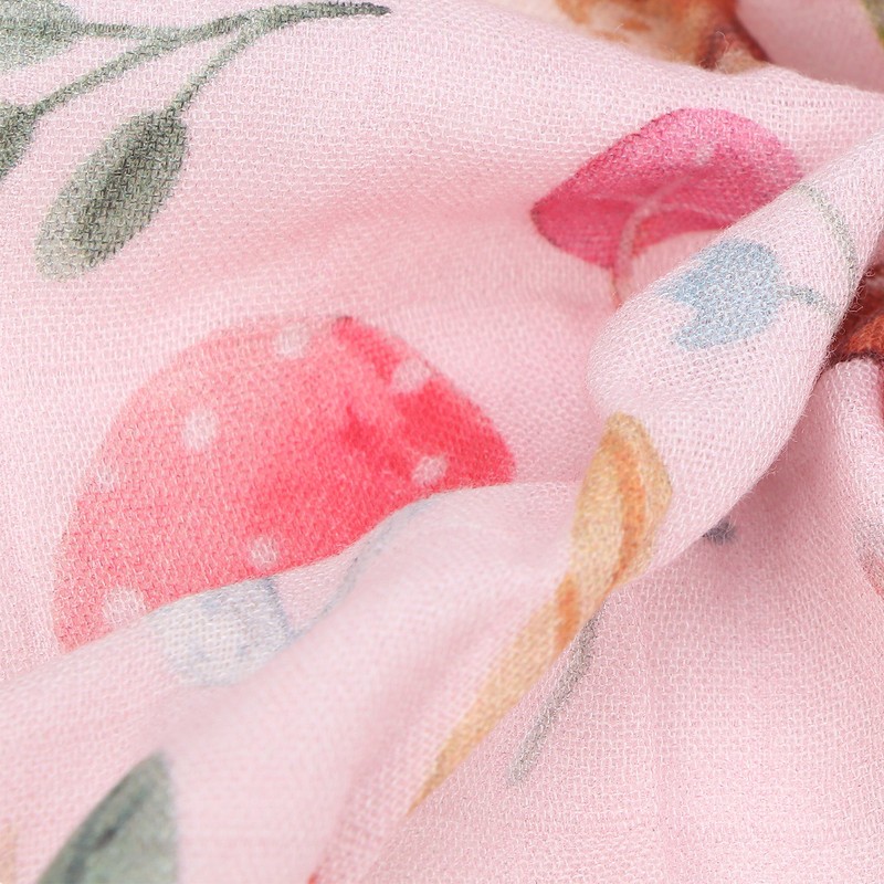 Baby Swaddle Blanket Bamboo Fiber Cotton Cute Patterns Infant Bath