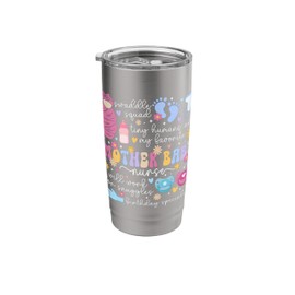 Mother Baby Nurse Groovy Postpartum Nurse Mom Baby Nurse Stainless Steel Insulated Tumbler