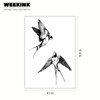 WEEKINK Swallow Bird Temporary Tattoos – Realistic Flying Sparrow Semi-Permanent