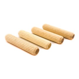 Tolux Wooden Dowels 8 x 35 mm Pack of 100 Grooved Dowels Long Wood Dowels Made of High-Quality Beech Wood According to DIN 68150