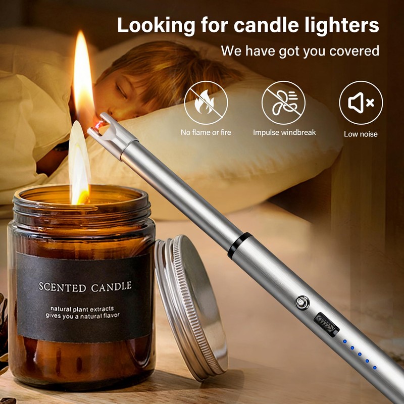 Navpeak Electric Candle Lighter Windproof USB Rechargeable Flameless Long Neck