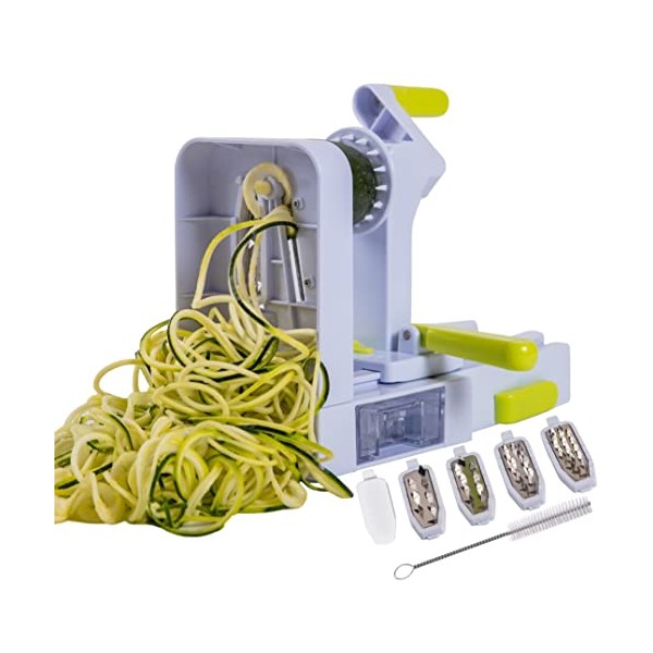 Brieftons QuickFold 5-Blade Spiralizer: Versatile & Compact Foldable Vegetable Spiral