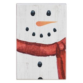 Simply Said Small Talk Rectangle - Snowman - A Wintertime Reminder of Joy and Fun - Real Wood Sign - Hand Crafted In USA