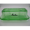 Rhyne and Son Butter Dish Retro Depression Style Apple Glass