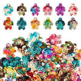 70 Pcs Sea Turtle Beads Ocean Animal Tortoise Assortments