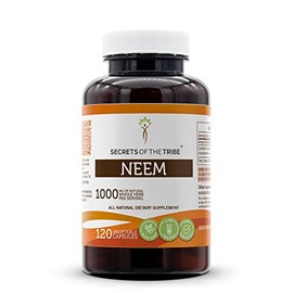 Secrets of the Tribe Neem 120 Capsules, Made with Vegetable Capsules and Neem Azadirachta Indica Cleansing and Body Detoxification (120 Capsules)
