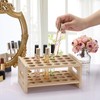 ELLDOO Rollerball Perfume Organizer, 24 Spaces Bamboo Perfume Storage Holder