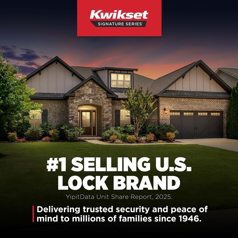 Kwikset Uptown Deadbolt Lock, Venetian Bronze Round Exterior Keyed Front
