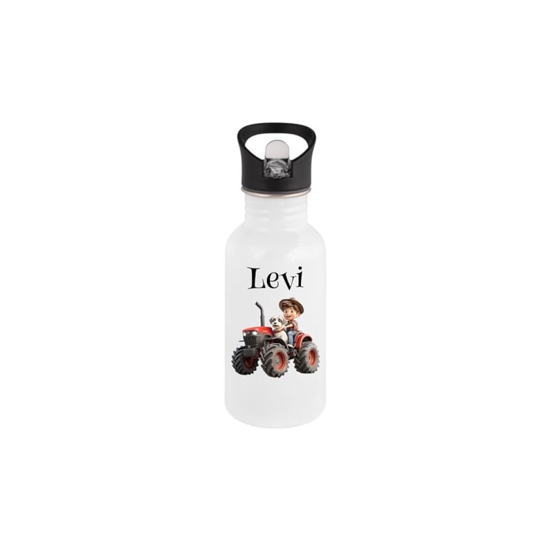 Personalisierte Trinkflasche Kinder Edelstahl [ 400ml ] - Robuste Trinkflasche