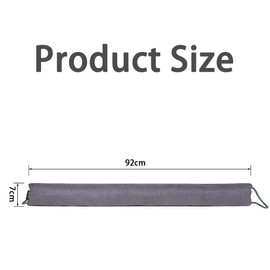36 Inches Door Draft Stopper, Under Door Noise Blocker, Bottom Door Seal Noise and Air, Door Guard Saving Energy - Gray