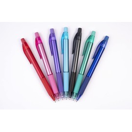 ni-ball URN-181-07 Erasable Rollerball Gel Pens. Premium 0.7mm Ballpoint Tip for Super Smooth Writing, Drawing & Colouring. Easy-Retract Eraser for Secure and Stable Rubbing Out. Pack of 12 Pink