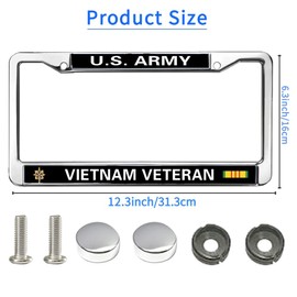 2nd Infantry Division Flag License Plate Frame Metal US Army 2nd Infantry Easy Installation License Plate Frame US Army Support License Plate Frame for Patriotic People