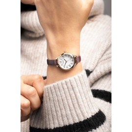 Sekonda Women's Quartz Watch with White Dial Analogue Display and Brown Leather Strap 4701.27