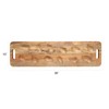 Creative Co-Op Mango Wood Oyster Serving Board with Handles, Natural