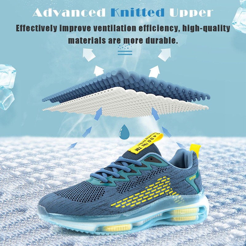 Hitmars Men's Trainers with Air Cushion Size 39-48, Mesh Light