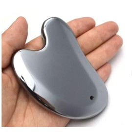 Natural terahertz facial and full body massage stone with heat-generating gua sha / 열나오는 괄사 천연 테라헤르츠 얼굴 전신 마사지스톤