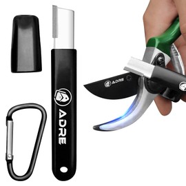 Adre Garden Tool Blade Sharpener – Professional Carbide Knife Sharpener for Gardening Tools, Pruning Shears, Scissors – Tungsten Sharpener with Carabiner Lock – Pocket-Sized Garden Tool Sharpener