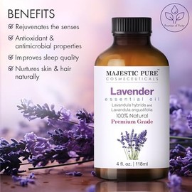 Lavender Essential Oil | 100% Pure and Natural | 4 fl oz - Pack of 2