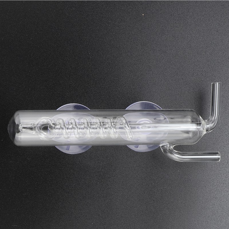 High Transparent Crystal Glass Aquarium Bubble Counter Screw Fish Tank