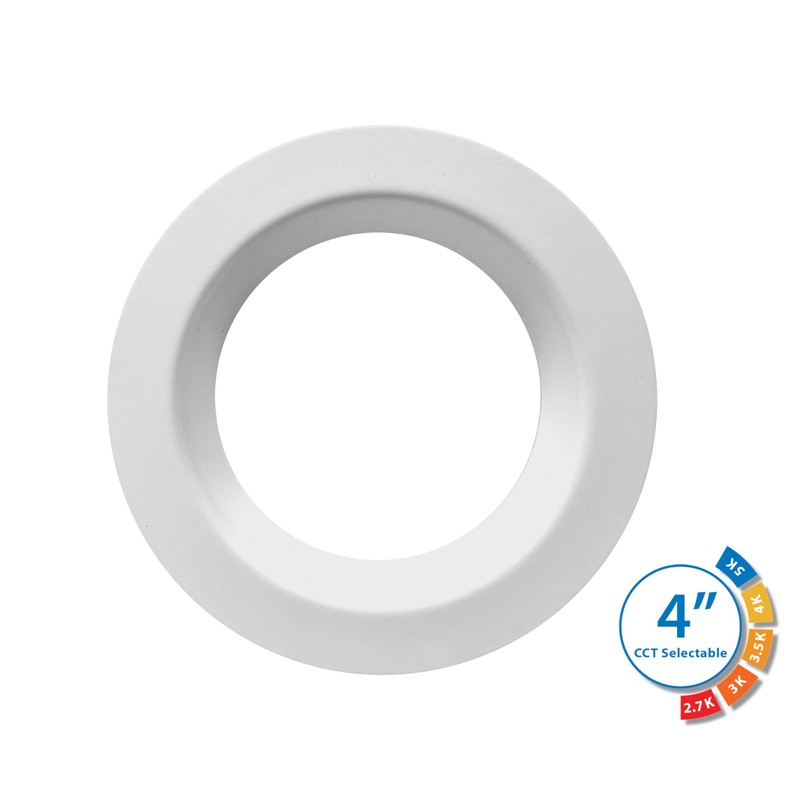 NICOR Lighting DLR4(v6) 4-inch White Selectable Recessed LED Downlight (DLR4607120SWH)