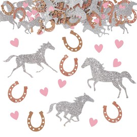 COLOFALLA 100 Pieces Horse Decoration Birthday Gift Horse Confetti Horse Confetti Scatter Decoration Horse Table Decoration for Children Birthday Party Celebration Horse Confetti Horse Birthday Party