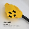 RV Electrical Power Adapter Cord-15A Male to 50A Female RV
