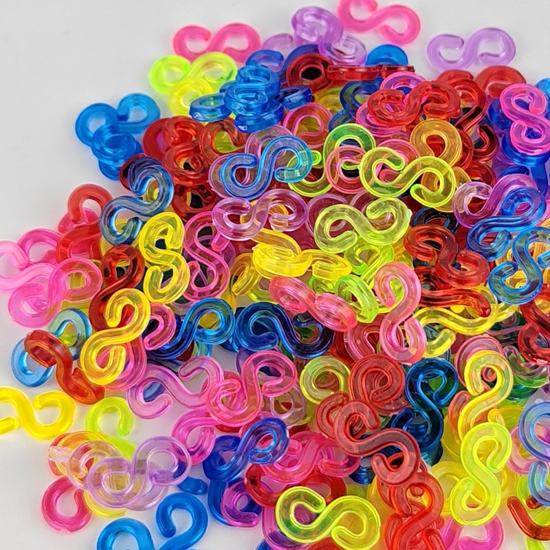 GAADSKCER 1000 Pcs S Clips Rubber Band Bracelet kit Rubber