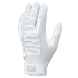 Nxtrnd G1 Youth Football Gloves, Kids Sticky Receiver Gloves (White, Youth Small)