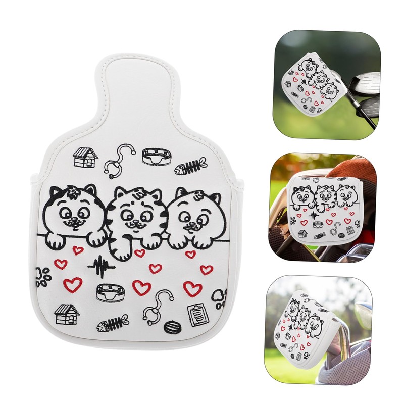 BESPORTBLE Funny Mallet Putter Cover Cat Pattern Club Protector Golf