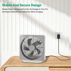 FITE ON AC/DC Adapter Compatible with ASKPULION 10 Inch Small Box Fan Handy Cooler Portable Personal Small Fan and Mini-air Conditioner Travel Charger Power Supply Cord Cable UL Listed