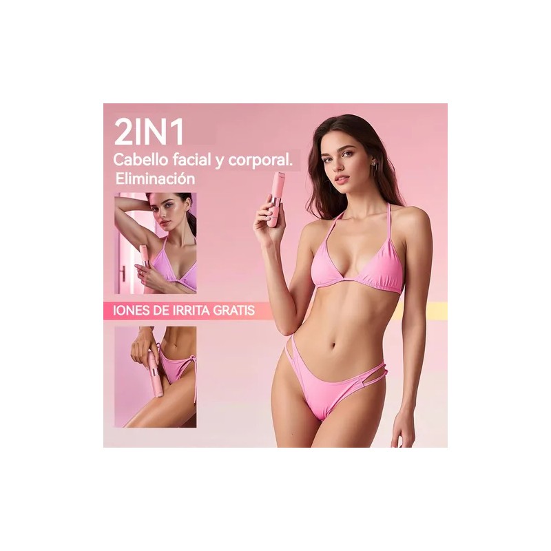 Depiladora Multifunción Femenina 2 En 1 Con Luz Recargable