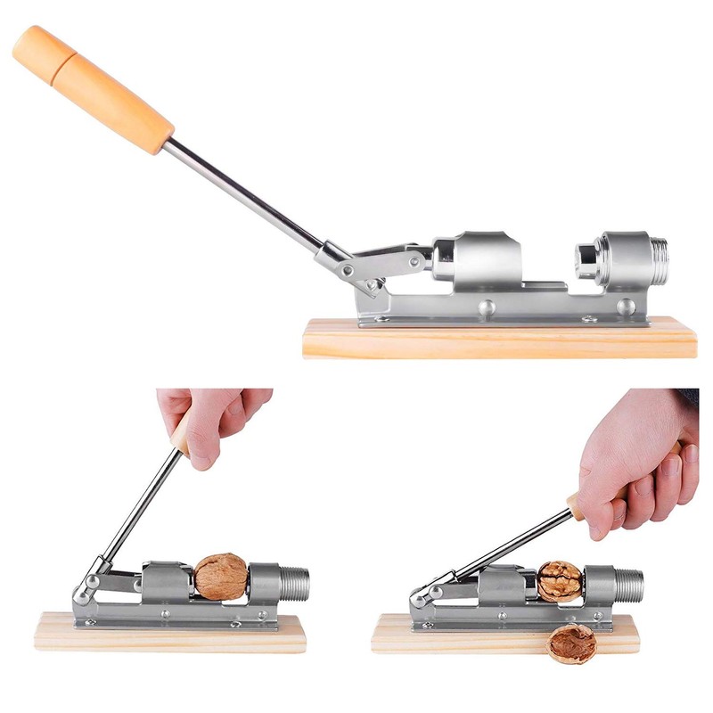 Jzhen Nutcracker wood design nutcracker made of wood and chrome-plated