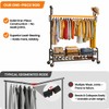 ANJIYP Rolling Clothes Drying Rack with Lockable Wheels, Heavy Duty