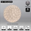 Wintergreen Lighting 10 Inch Clear Starlight Sphere, 150 Lights, Indoor-Outdoor