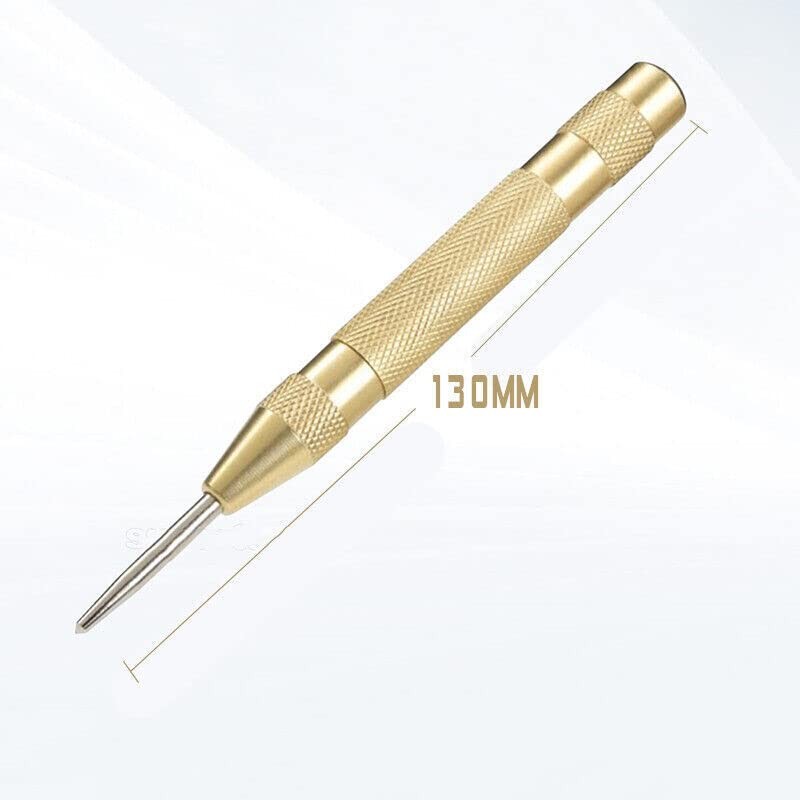 AIMALL 5.12-Inch Heavy Duty Automatic Center Punch Tool, Brass Bodied