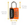 2-Pack TSA Approved 3-Digit Luggage Locks with Open Alert Indicator