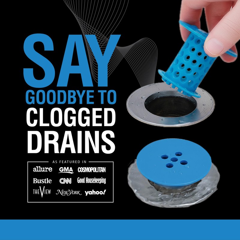 TubShroom Tub Drain Hair Catcher Strainer, Blue – Drain Protector