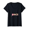 Womens Once Twice Kpop V-Neck T-Shirt